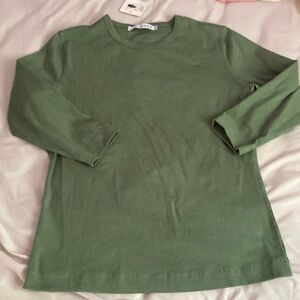 Olive/moss 3/4 sleeve tee